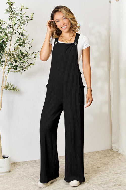 Plus size Wide Strap Overall with Pockets