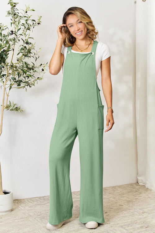 Plus size Wide Strap Overall with Pockets