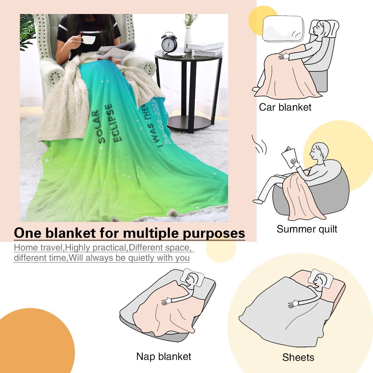 Green Solar Eclipse Blanket