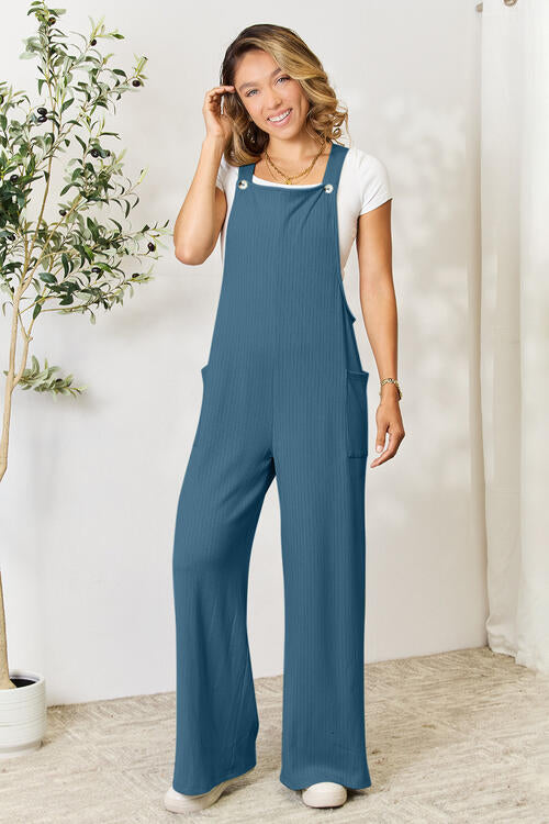 Plus size Wide Strap Overall with Pockets