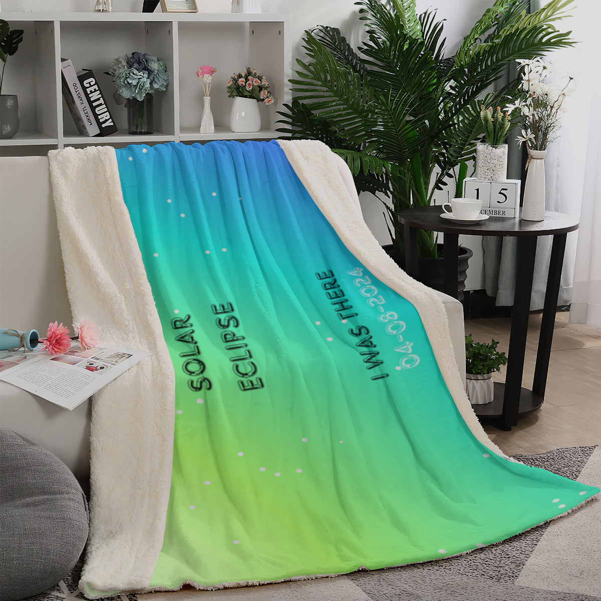 Green Solar Eclipse Blanket