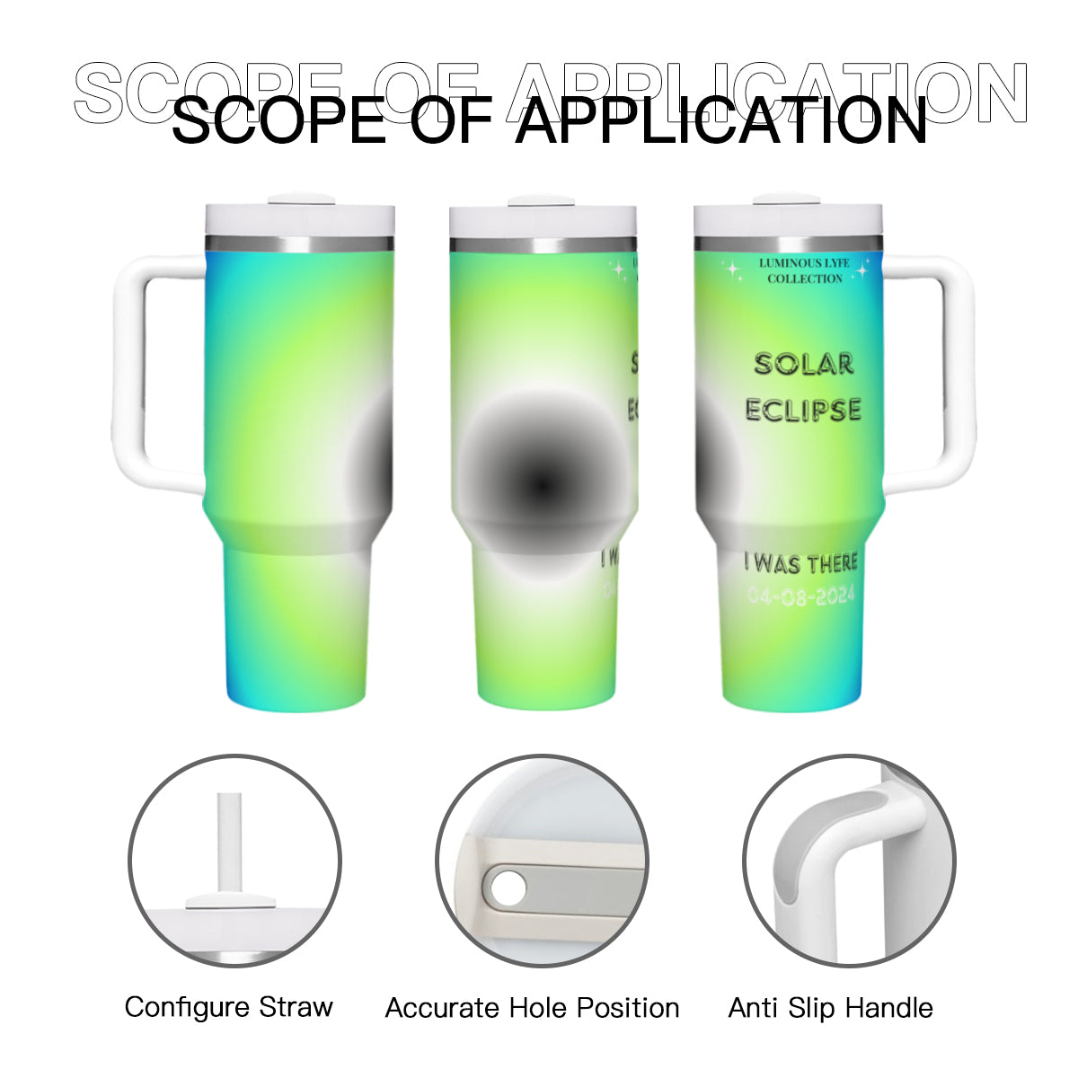 Green Solar Eclipse Tumbler