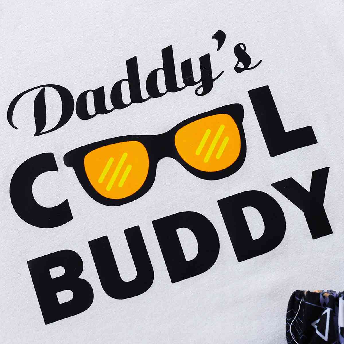 Toddler DADDY'S COOL BUDDY Graphic Tee and Printed Shorts Set