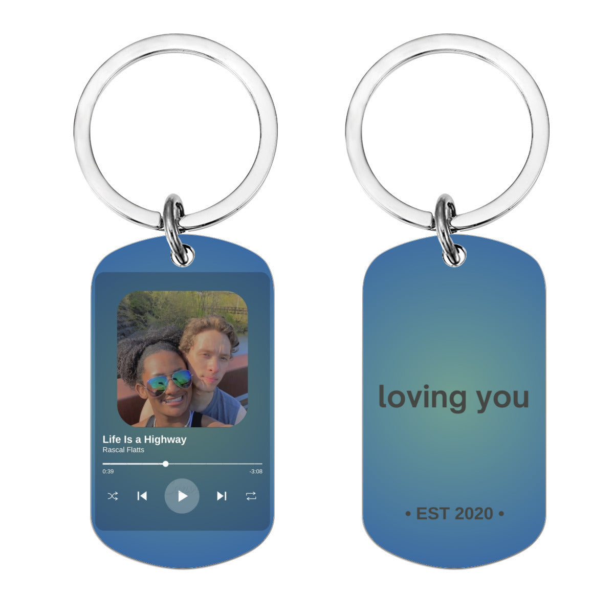 Custom Loving You Keychain