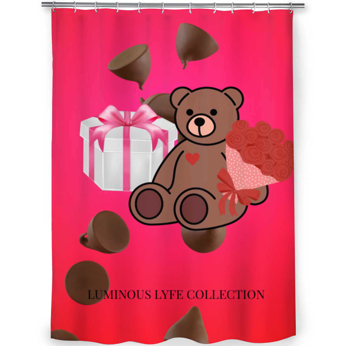 Love Bear Beverage Shower Curtain