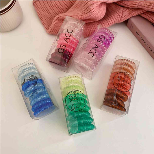 9 PCS/Set Plastic Telephone Line Hair Ties